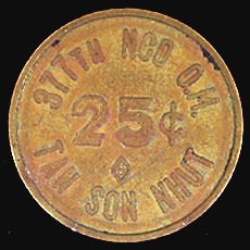 377th NCO Club Coin, 25 cents